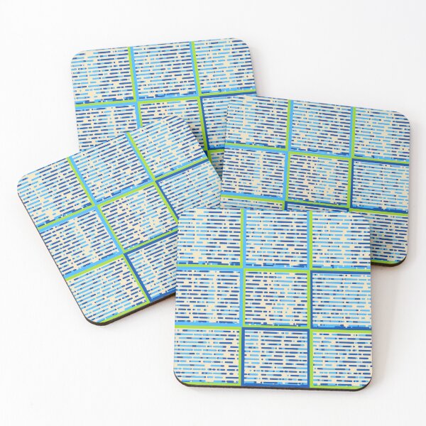 Item preview, Green Cream and blue square pattern  designed and sold by L-I-E-Store.