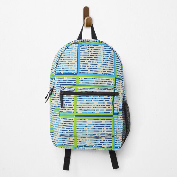 Item preview, Green Cream and blue square pattern designed and sold by L-I-E-Store.