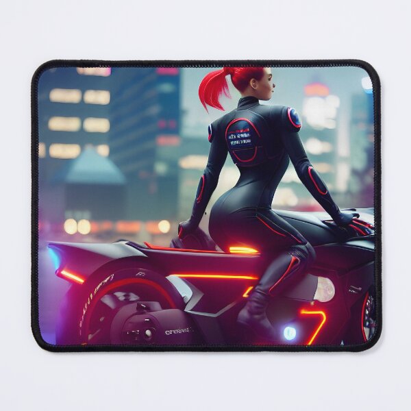 Item preview, Motorista rojo | Chica motorista pelirroja designed and sold by sci-fAI.