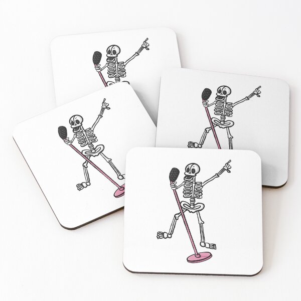 Item preview, Funny dancing and singing skeleton cute cartoon digital illustration designed and sold by AlmightyClaire.