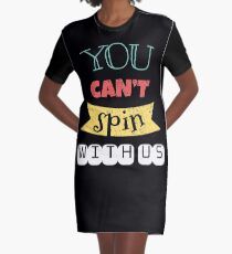 Funny Spin Gift Graphic T-Shirt Dress