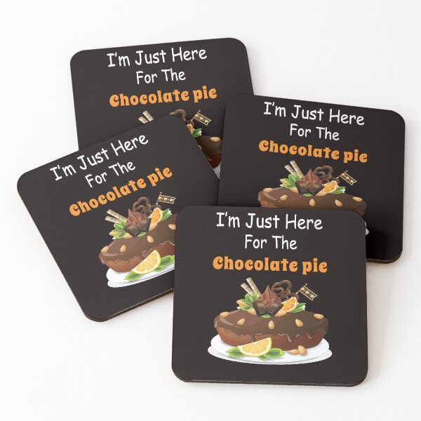 Item preview, I'm Just Here For The Chocolate Pie  Funny Thanksgiving Groovy Gifts designed and sold by LiteforART.