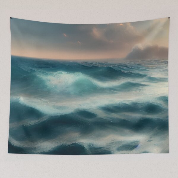 Item preview, blue ocean waves #84 designed and sold by supeart.