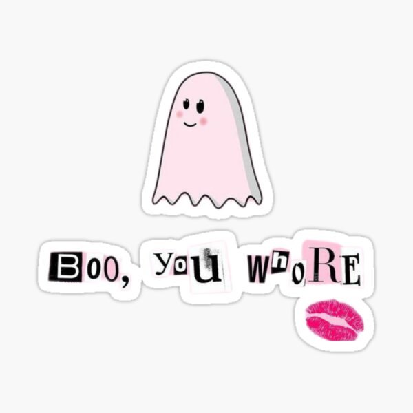 Wholesale Ghostface Boo You Whore Mean Girls Sticker for your store - Faire