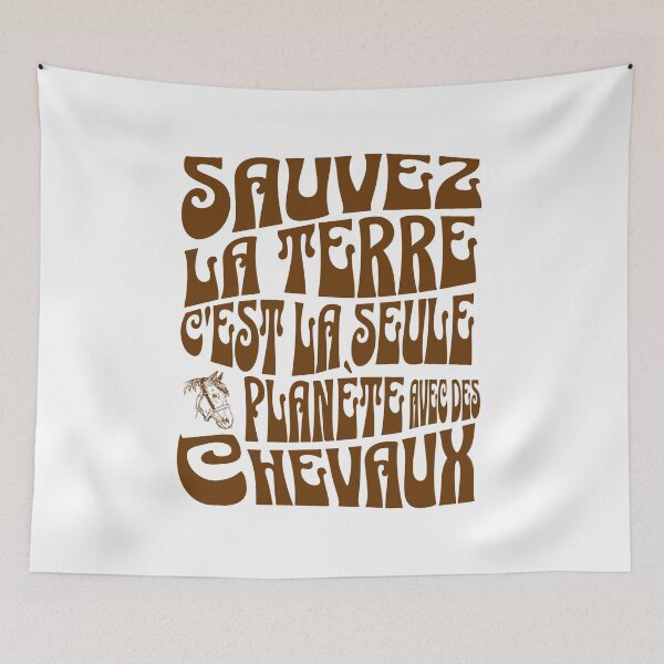 Item preview, Save the Earth, it's the only planet with horses Poster | Climate designed and sold by Bird Design.