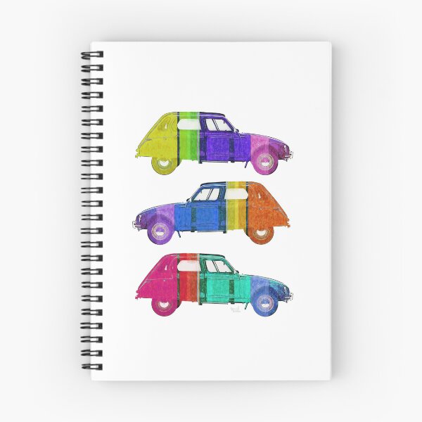 Item preview, Citroen Dyane pop colors designed and sold by Aaaah Eeeek  Studio.