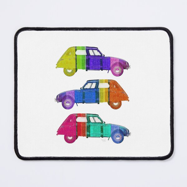 Item preview, Citroen Dyane pop colors designed and sold by Aaaah Eeeek Studio.