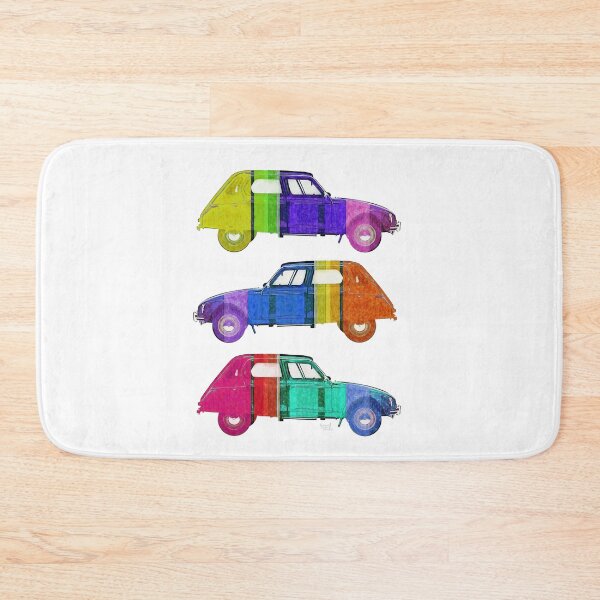Item preview, Citroen Dyane pop colors designed and sold by Aaaah Eeeek  Studio.