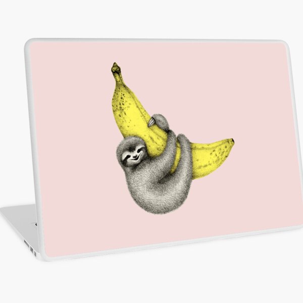 Bananas about you - on pink Laptop Skin