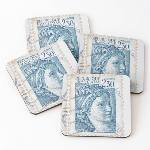Item preview, Vintage 1980 France Marianne Stamps designed and sold by yousufi.