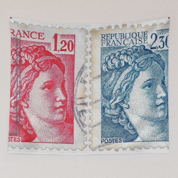Item preview, Vintage 1980 France Marianne Stamps designed and sold by yousufi.