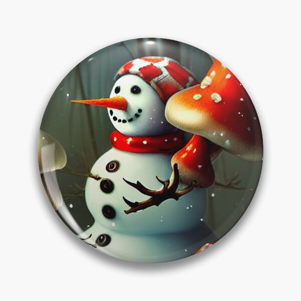 Item preview, Snowman family picking mushrooms at Christmas designed and sold by GorinART.