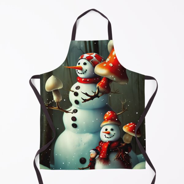 Item preview, Snowman family picking mushrooms at Christmas designed and sold by GorinART.
