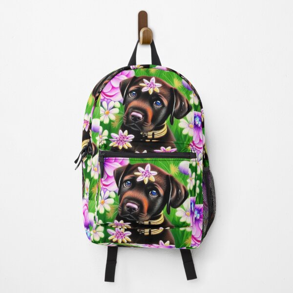 Item preview, Beautiful Dog Oil Painting with flowers in background designed and sold by ManifestoDesign.