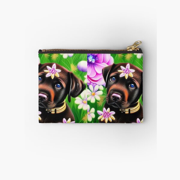 Item preview, Beautiful Dog Oil Painting with flowers in background designed and sold by ManifestoDesign.