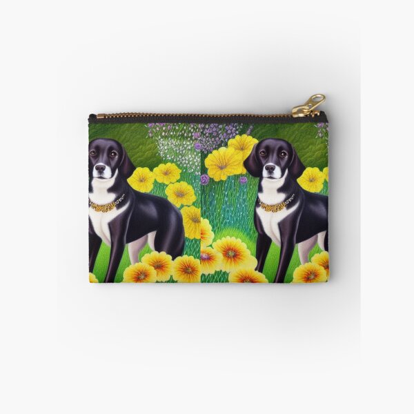 Item preview, Beautiful Dog Oil Painting with flowers in background designed and sold by ManifestoDesign.