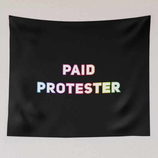 Item preview, Paid Protester LGBT Rainbow Funny Parody Leftist Antifa Classic  designed and sold by rondelzoddau.