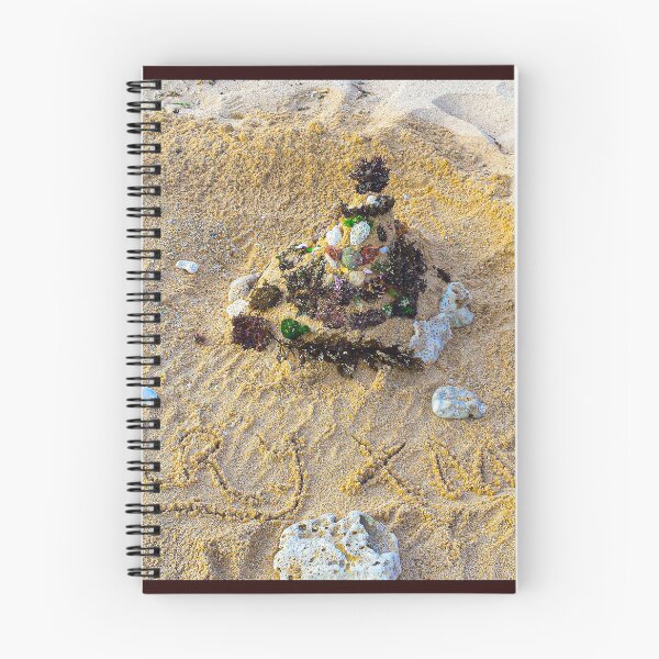 Item preview, Merry Christmas letters in sand with Santa Claus on beach designed and sold by kall3bu.
