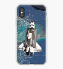 Vinilo o funda para iPhone El transbordador espacial en órbita alrededor de la Tierra: como se ve en la ISS