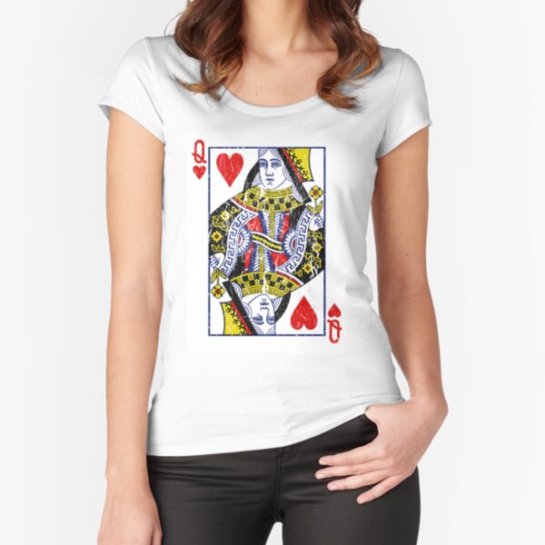 Queen Of Hearts Playing Card Tattoo Top Romantic Gift For Her Women T Shirt Tamielle Com