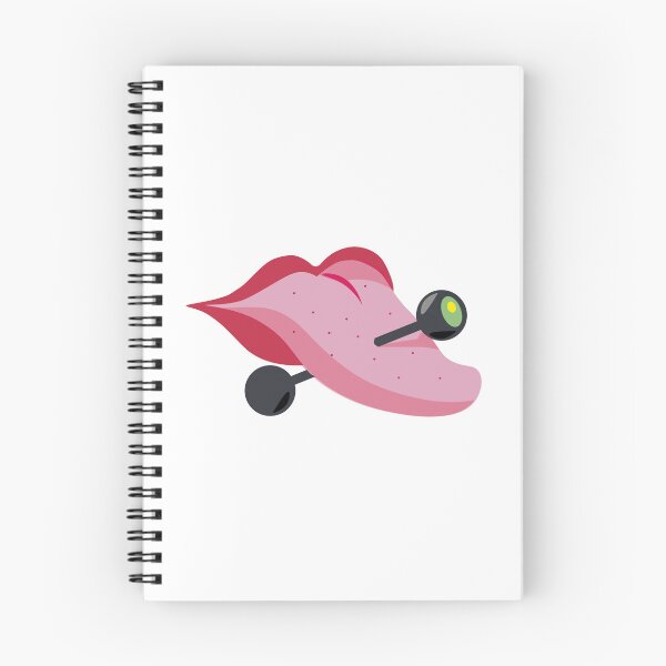 Item preview, vector pink and tender tongue with piercing designed and sold by irina egorova.