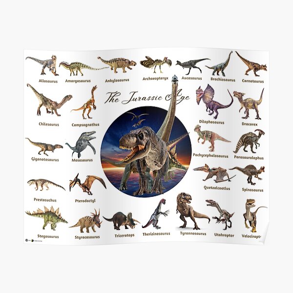 Dinosaurs: The Jurassic Age (White Background) Poster