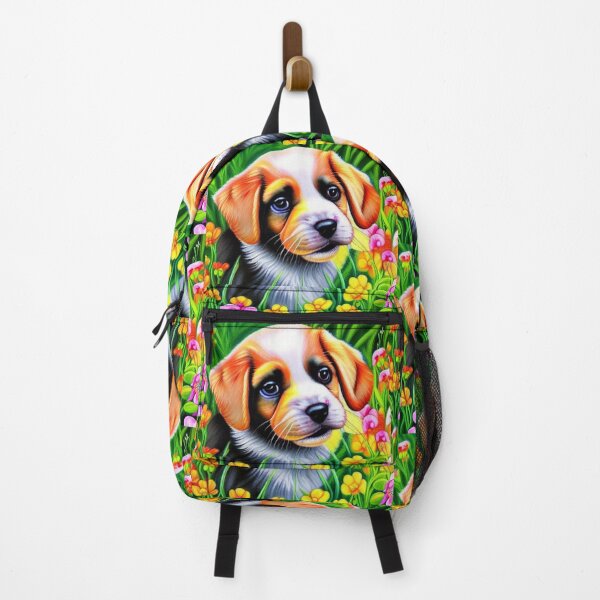 Item preview, Beautiful Dog Oil Painting with flowers in background designed and sold by ManifestoDesign.