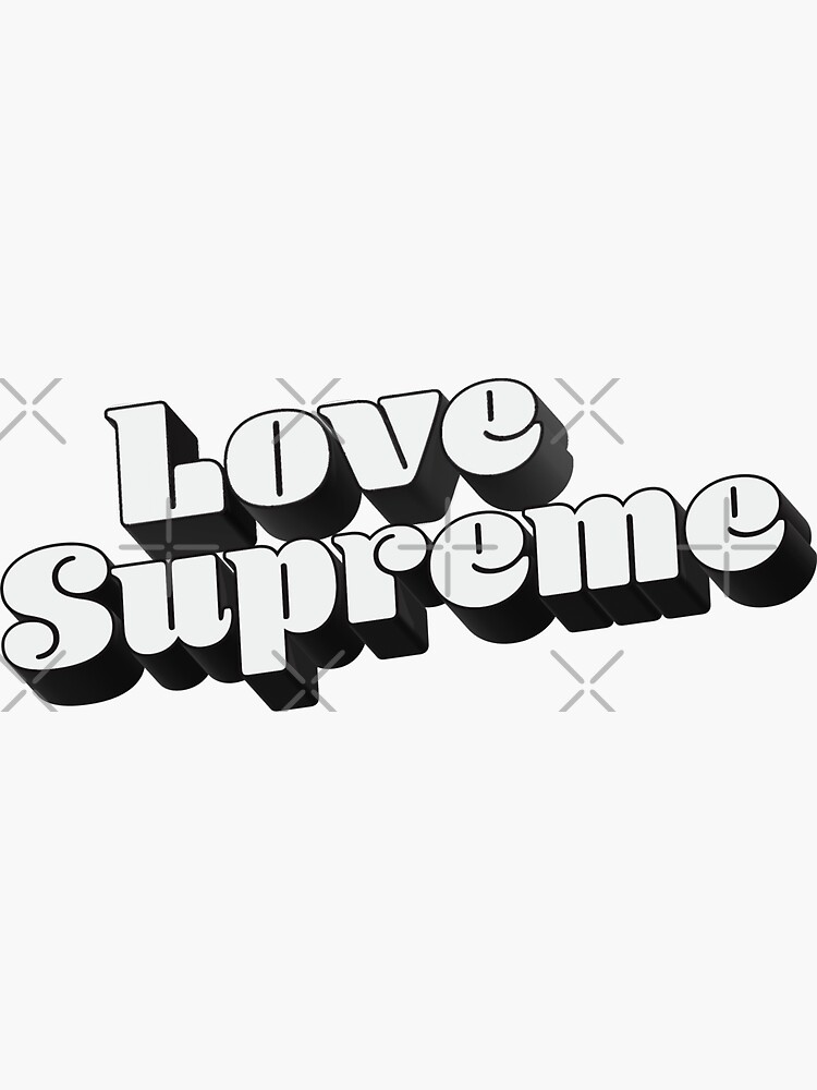 Black and outlet white supreme sticker