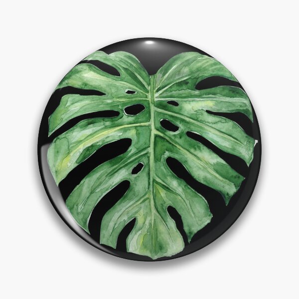 Item preview, Tropical monstera leaf in watercolor art designed and sold by TheSeasonalYard.