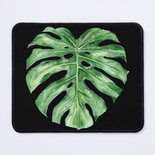 Item preview, Tropical monstera leaf in watercolor art designed and sold by TheSeasonalYard.
