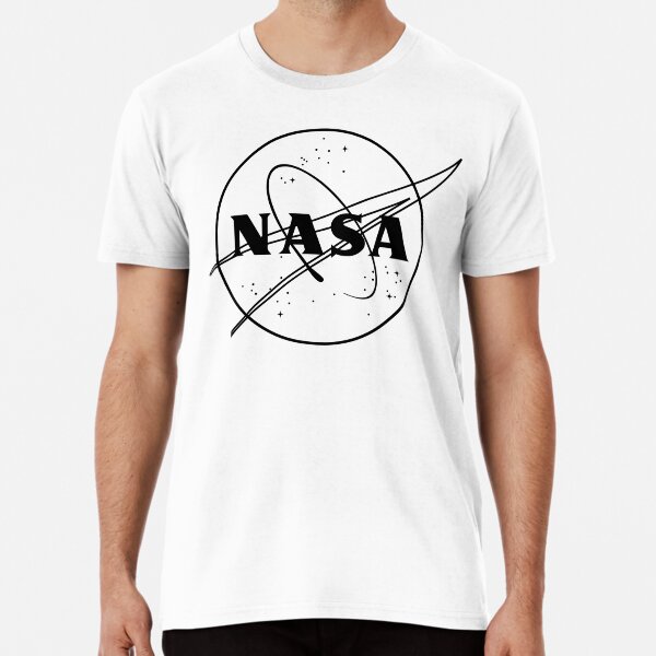 NASA logo black and white Premium T-Shirt