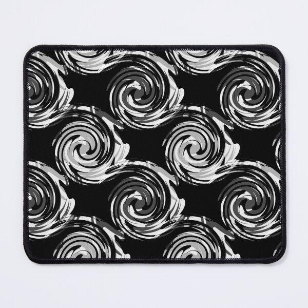 Item preview, Abstract black and white pattern swirls brush stroke designed and sold by fuzzyfox.