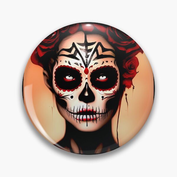 Item preview, DAY-OF-THE-DEAD-FEMALE- For Halloween Art Illustration designed and sold by Shuvra Gain.