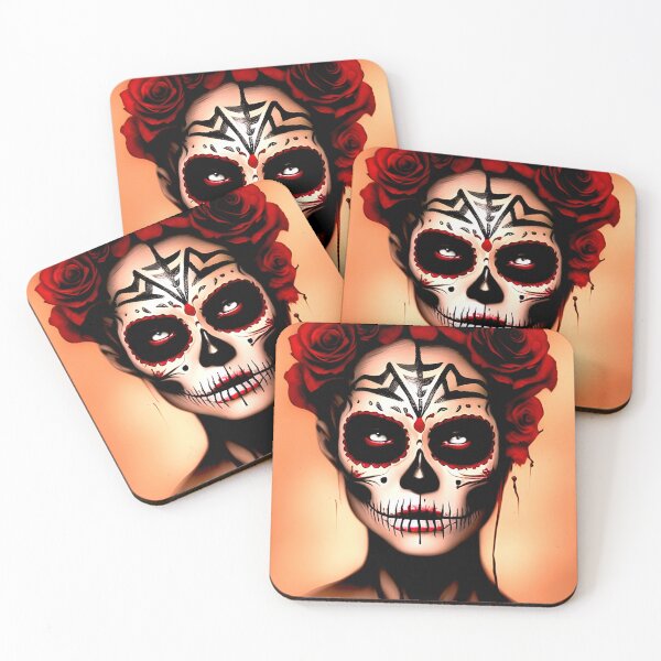Item preview, DAY-OF-THE-DEAD-FEMALE- For Halloween Art Illustration designed and sold by Shuvra Gain.