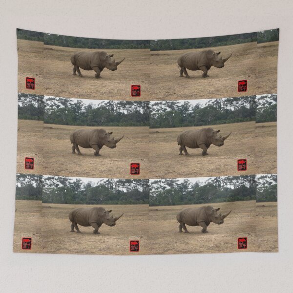 Aperçu de l'œuvre Rhino africaine marchant au parc safari de Werribee créée et vendue par Keith Richardson.