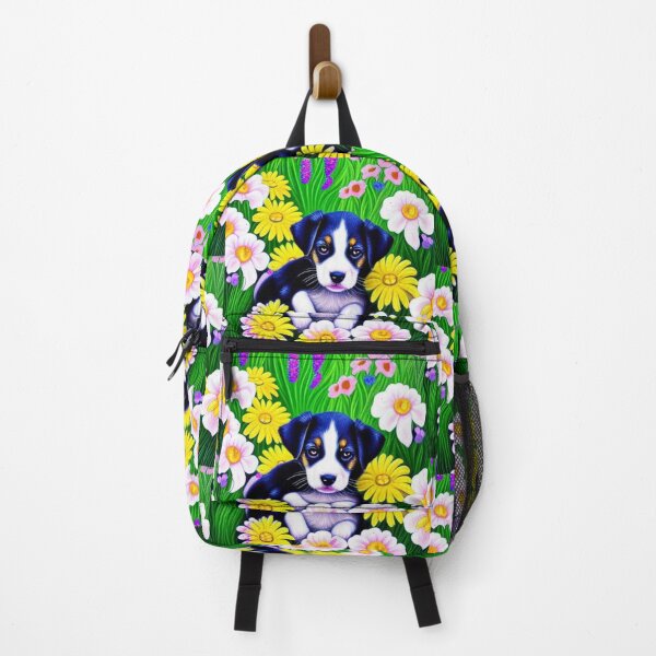 Item preview, Beautiful Dog Oil Painting with flowers in background designed and sold by ManifestoDesign.