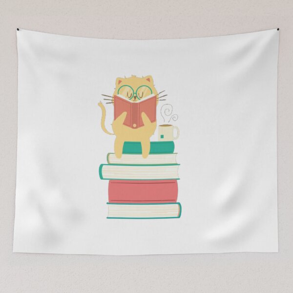 Item preview, cat i read banned books funny bookworms reading book designed and sold by peterArt22.