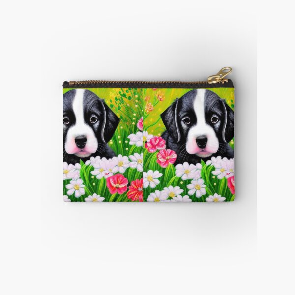 Item preview, Beautiful Dog Oil Painting with flowers in background designed and sold by ManifestoDesign.