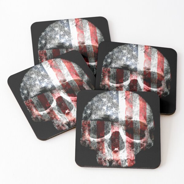 Item preview, American Flag Skull designed and sold by BlackGrain.