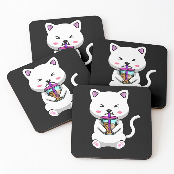 Item preview, Bubble Tea Lover Cute kawaii Cat designed and sold by Artistusha.