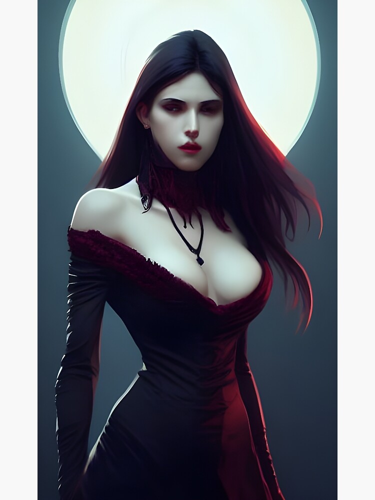 Sexy Vampire Seductress Alluring Dark Madame Beautiful Artwork