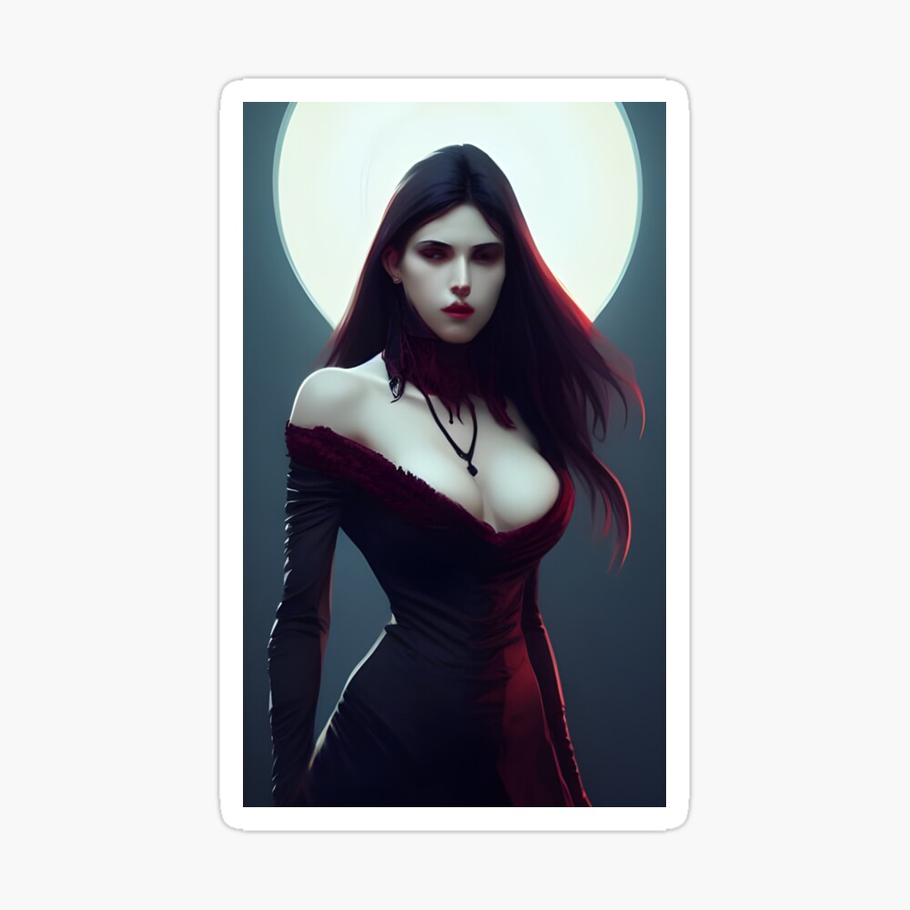 Sexy Vampire Seductress Alluring Dark Madame Beautiful Artwork