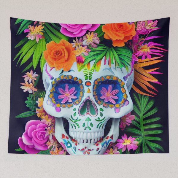 Item preview, Life Affirming Sugar Skull  designed and sold by GreyRoseDigital.