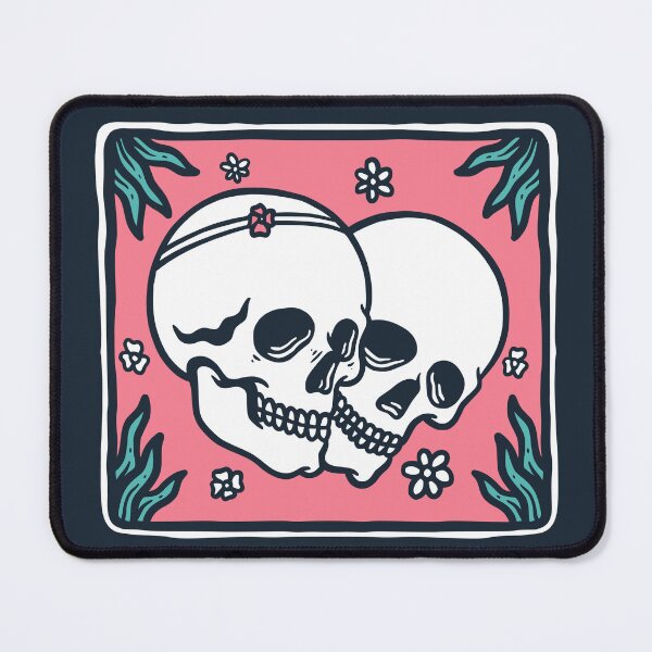 Item preview, Valentine's Couple Skulls designed and sold by rukurustudio.
