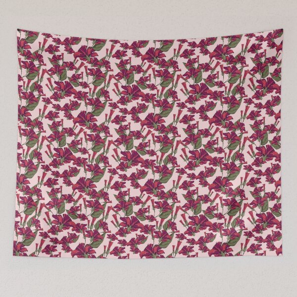 Item preview, Romantic Red Flowers Floral Carnations Pink designed and sold by StudioAkubi.