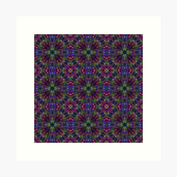Christmas Lights Patterned Art Print