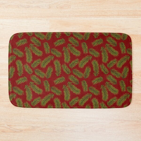 Item preview, Christmas Xmas Winter Red Fir Pine Spruce Botanical Evergreen Tree Wallpaper designed and sold by StudioAkubi.