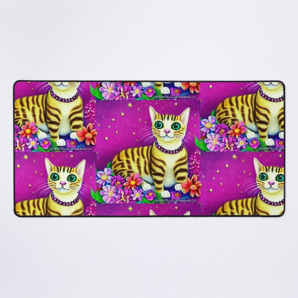 Item preview, Beautiful Bengal Cat Oil Painting with flowers in background designed and sold by ManifestoDesign.