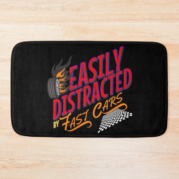 Item preview, Easily Distracted By Fast Cars Speed Checkered Flag Tires Racing Motorsports Drag Racing Race Cars Street Racing Vintage designed and sold by CarantinedChaos.