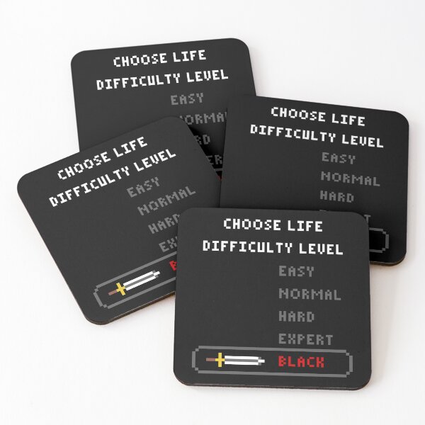 Item preview, Choose Life Difficulty Level Black designed and sold by PapaBujuGaming.